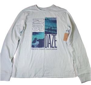 Bixby Nomad Boys Blue Pacific Coast Graphic Print Long Sleeve Beach Sun XL